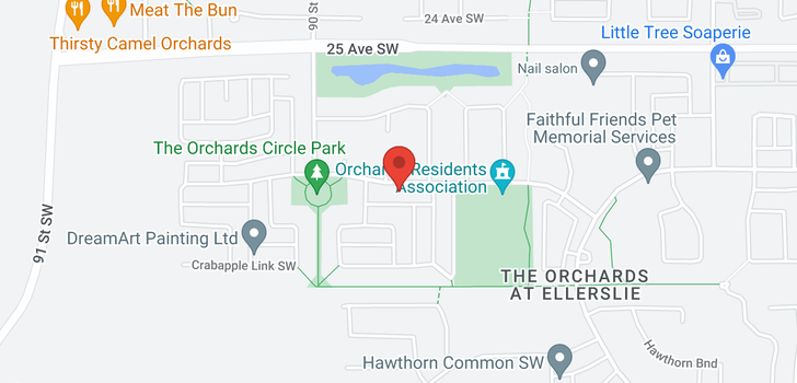 map of 4121 Orchards DR SW